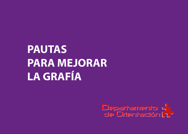 Portada del documento Pautas para mejorar las grafías